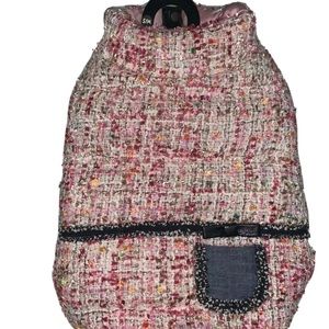 Louisdog Tweed Wool Pink Plaid Jacket Size S/M Small/Medium